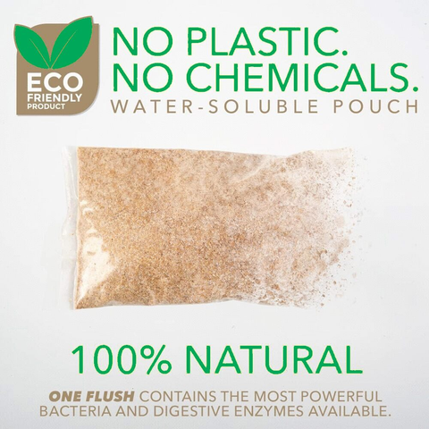 Biowonder Septic Tank Treatment Packets - Dissolvable Natural Bacteria Pods - Prevent Sewage Backups & Smelly Drains - Easily Flushable